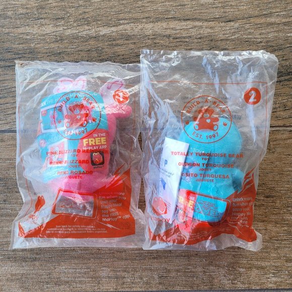 McDonald's Happy Meal Toy Build-A-Bear Workshop Bears 2015 Pink Blizzard Reindee - Picture 4 of 6